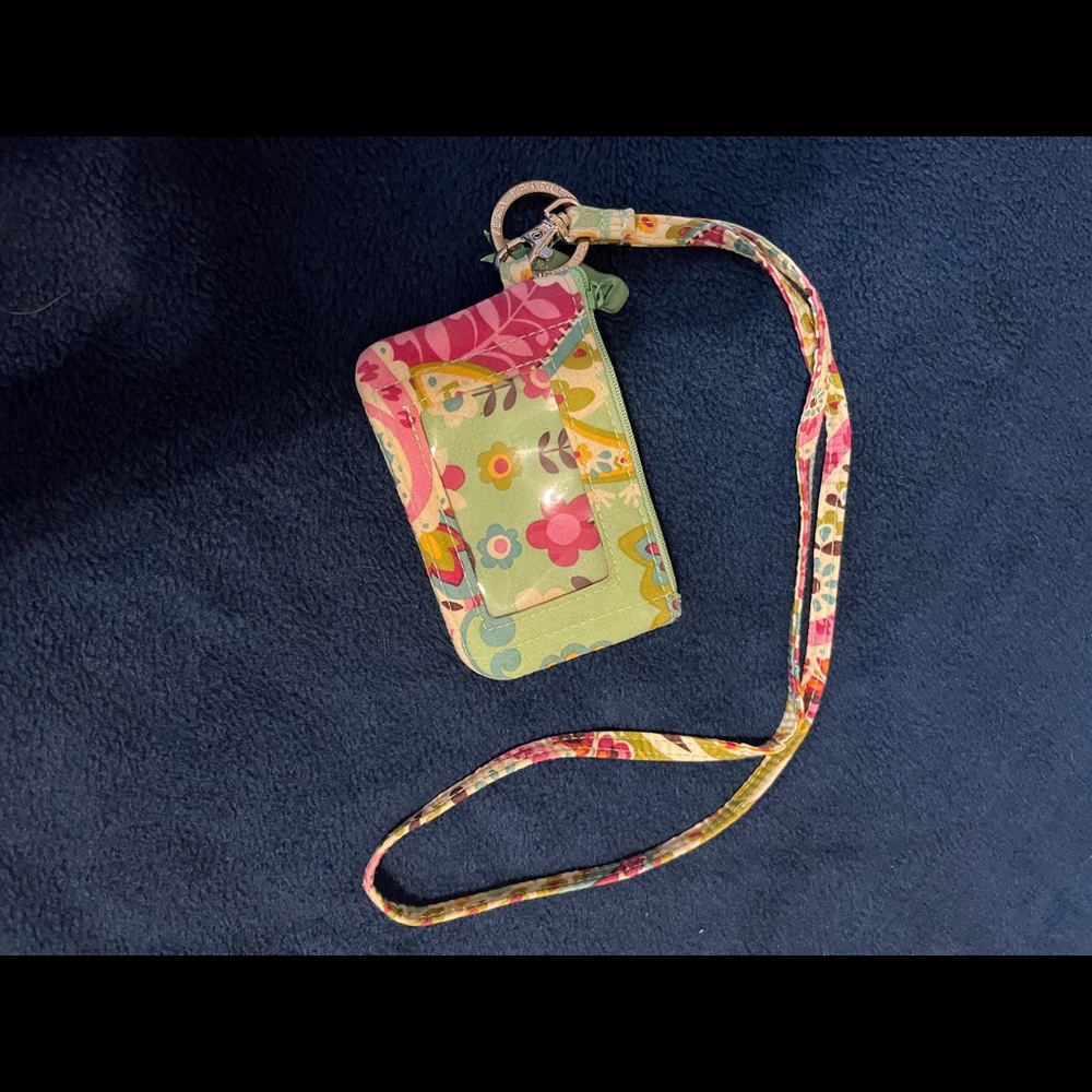 Vera Bradley ID holder and matching lanyard